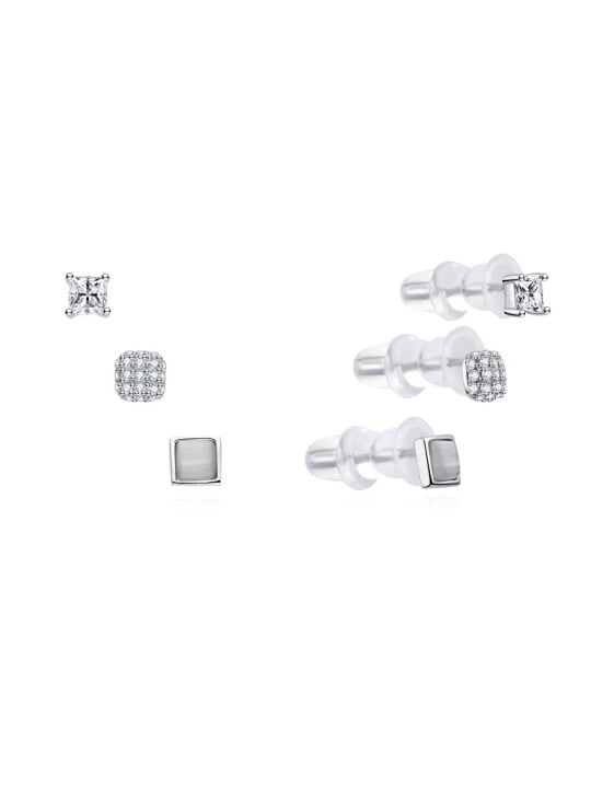 MOISS Set di eleganti orecchini in argento E0004874 (3 paia di orecchini) donna