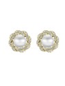 CRYSTalp Lussuosi orecchini placcati oro con cristalli e perle Ricca perla 42310.G donna