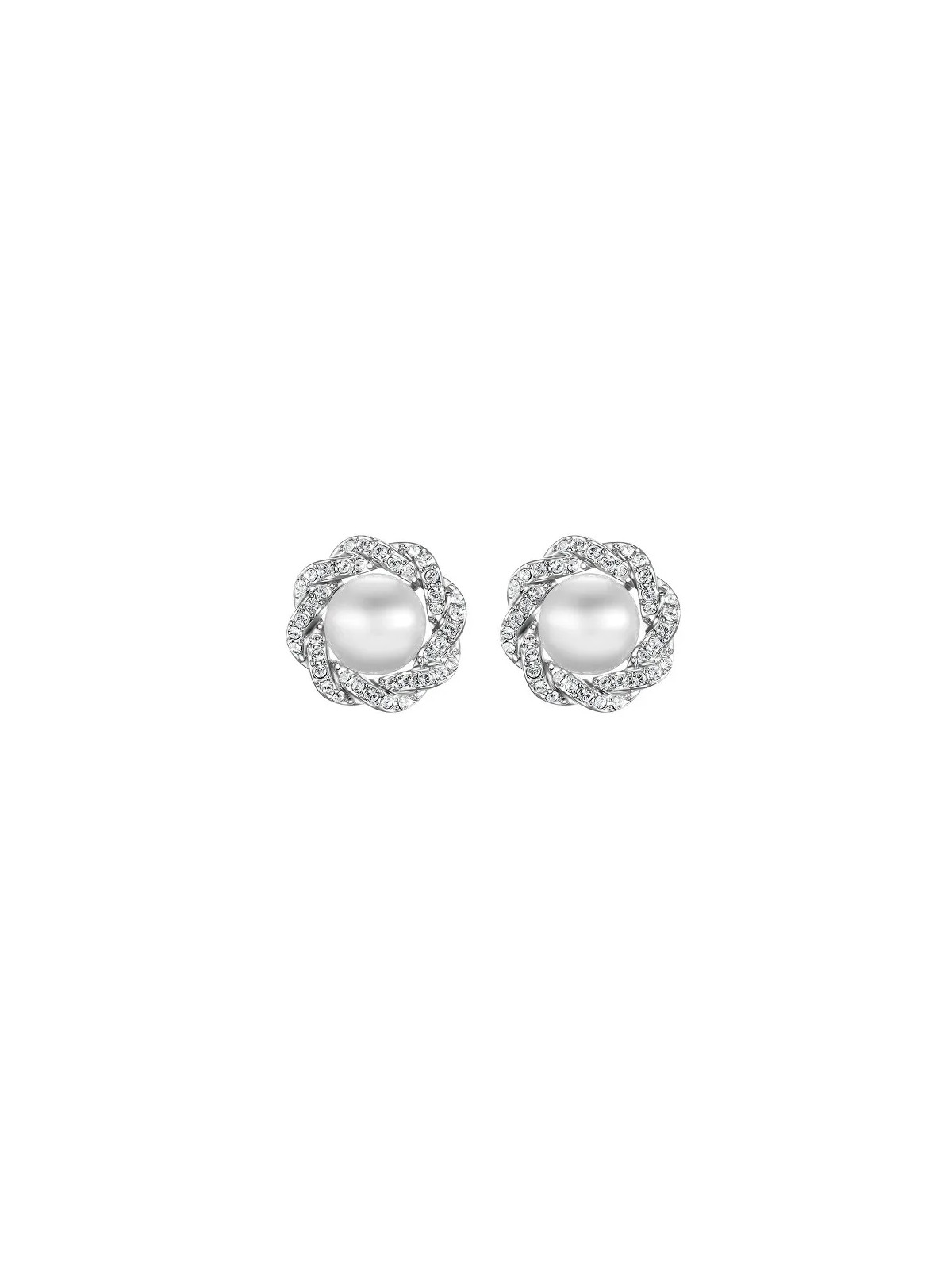 CRYSTAlp Lussuosi orecchini con cristalli e perle Ricca perla 42310.R donna