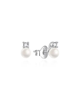 Orecchini Agato Piccoli in argento con perle e zirconi AGT-E241PW-P4 donna