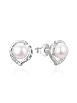 Agato Orecchini in argento con vera perla d'acqua dolce AGT-E240PW-P donna
