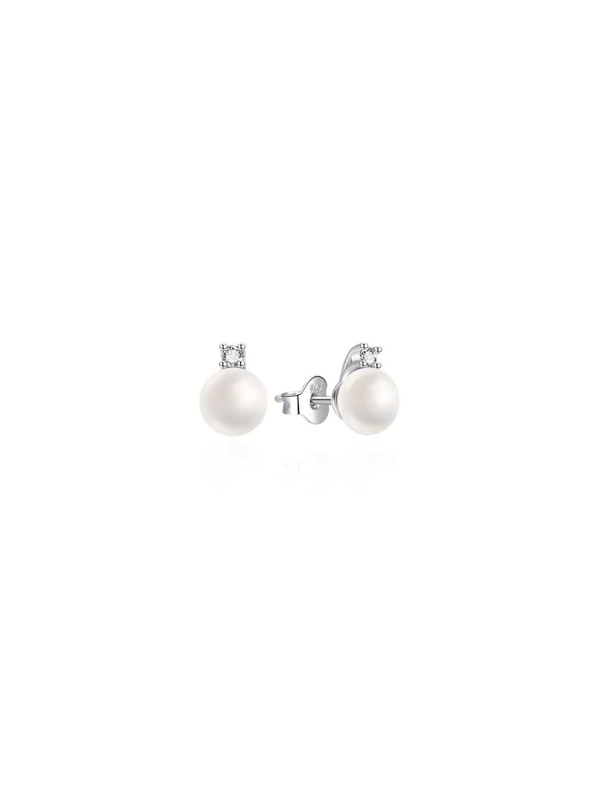 Agato Orecchini in argento alla moda con perla e zirconi AGT-E242PW-P8 donna