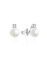 Agato Orecchini in argento alla moda con perla e zirconi AGT-E242PW-P8 donna