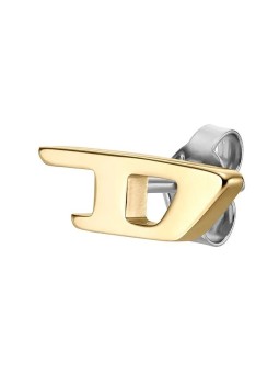 Diesel Orecchino singolo in acciaio placcato oro DX1520710 unisex
