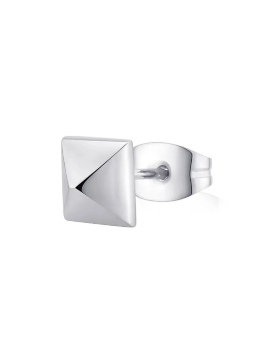 S'Agapõ Orecchino singolo in acciaio Snap SNP24 unisex