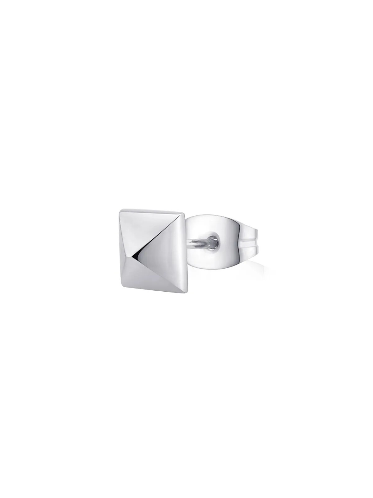 S'Agapõ Orecchino singolo in acciaio Snap SNP24 unisex