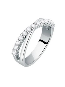 Morellato Elegante anello in argento con zirconi Scintille SAQF151 - Diametro: 58 mm donna