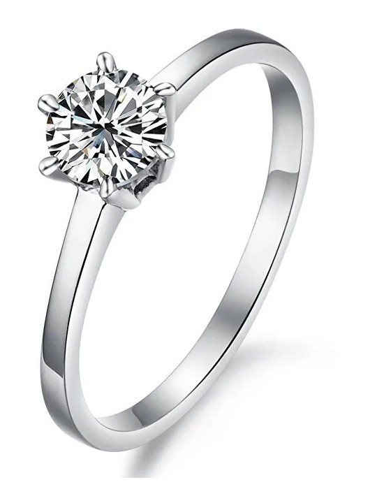 Troli Anello in acciaio inossidabile con cristallo KRS-126 - Diametro: 49 mm donna
