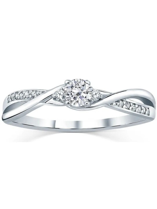 Anello Silvego in argento con cristalli Swarovski FNJR085sw - Diametro: 51 mm donna