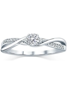 Anello Silvego in argento con cristalli Swarovski FNJR085sw - Diametro: 54 mm donna