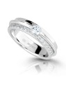 Modesi Anello in argento scintillante con zirconi M16020 - Diametro: 54 mm donna