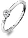 Hot Diamonds Anello di lusso in argento con topazio e diamante Willow DR206 - Diametro: 54 mm donna