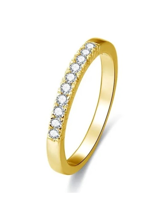 Benetto Anello in argento placcato oro con cristilla AGG189 - Diametro: 60 mm donna