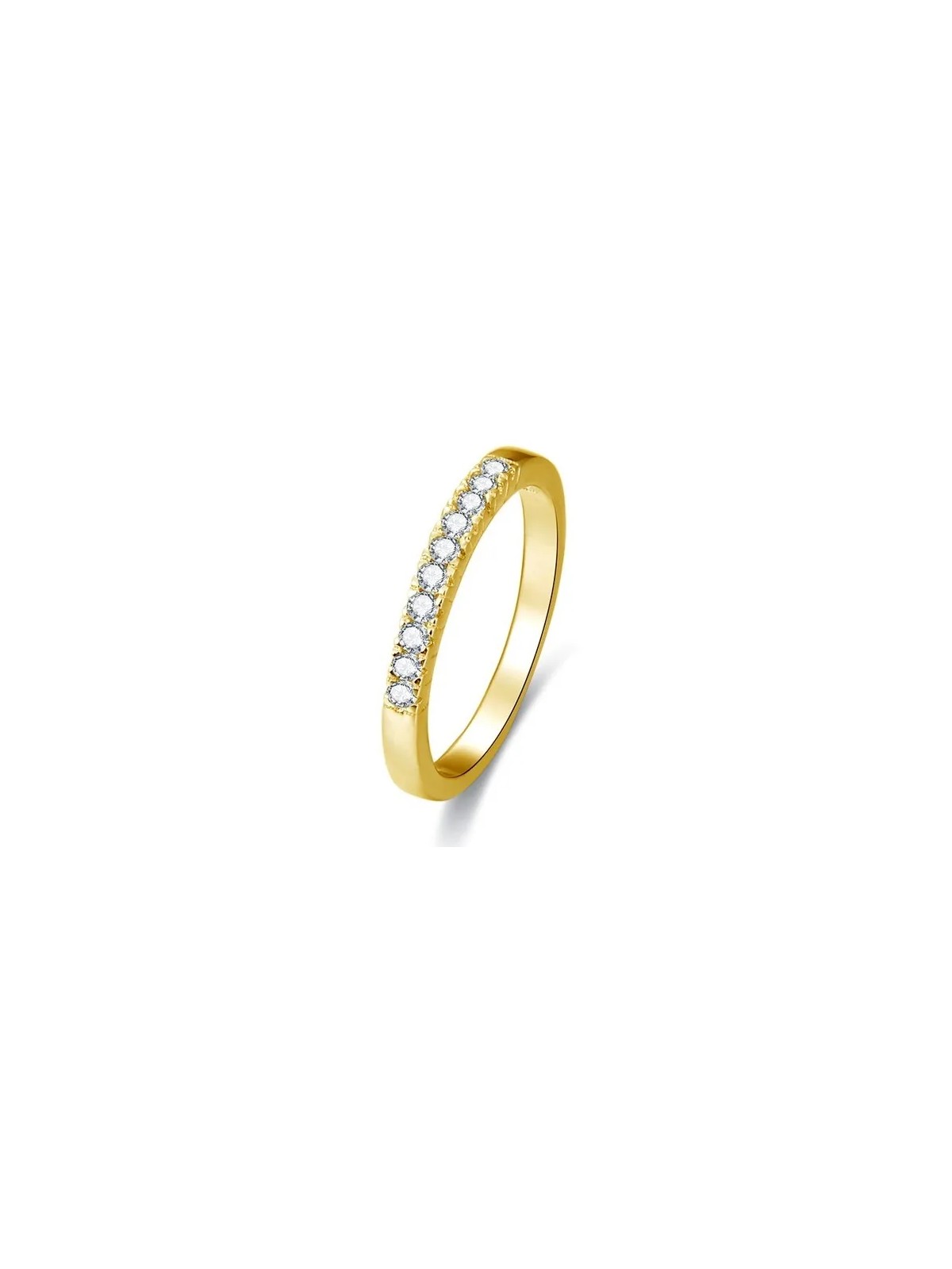Benetto Anello in argento placcato oro con cristilla AGG189 - Diametro: 60 mm donna