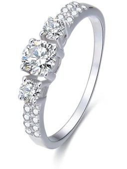 Benet Anello in argento con cristilla AGG197 - Diametro: 52 mm donna