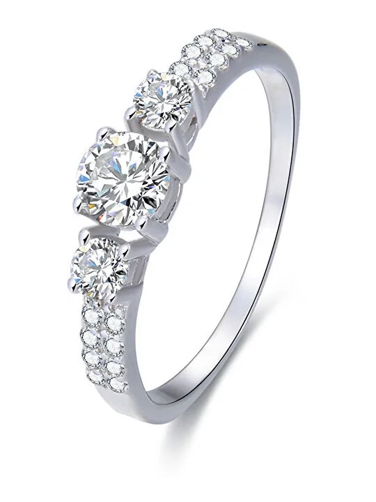 Benet Anello in argento con cristilla AGG197 - Diametro: 58 mm donna
