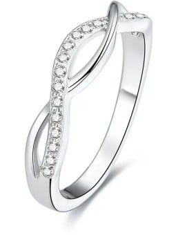 Benet Anello in argento con cristilla AGG190 - Diametro: 50 mm donna