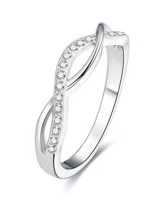 Benet Anello in argento con cristilla AGG190 - Diametro: 52 mm donna