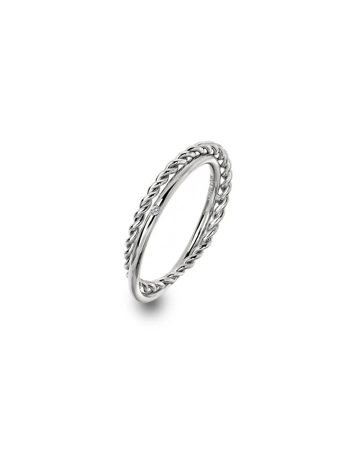 Hot Diamonds Anello di lusso in argento con il diamante giusto Jasmine DR210 - Diametro: 51 mm donna