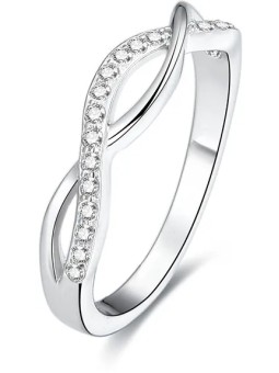 Benet Anello in argento con cristilla AGG190 - Diametro: 60 mm donna