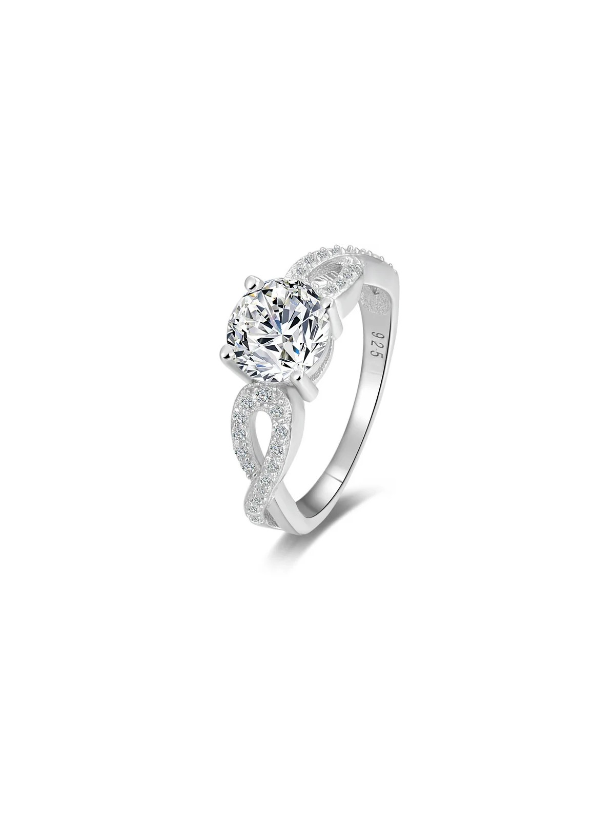 Beneto Anello argento scintillante AGG204 - Diametro: 58 mm donna