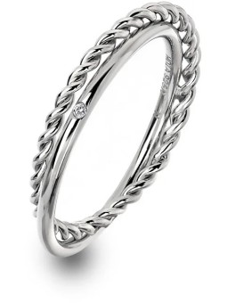 Hot Diamonds Anello di lusso in argento con il diamante giusto Jasmine DR210 - Diametro: 56 mm donna