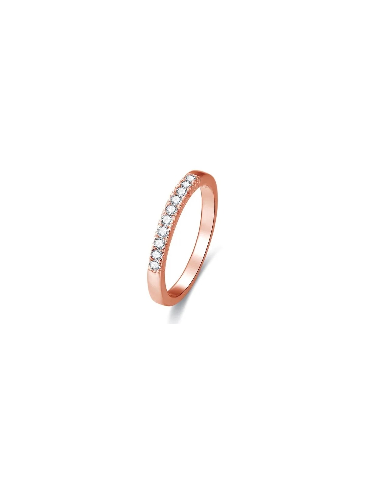 Benet Anello in argento placcato oro rosa con cristalli AGG188 - Diametro: 52 mm donna