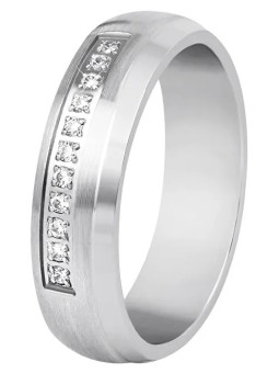 Beneto Exclusive Fede nuziale da donna in acciaio SPD03 - Diametro: 61 mm donna