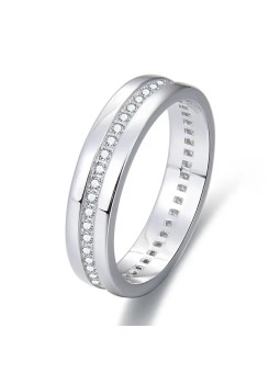 Benet Anello in argento con zirconi AGG330 - Diametro: 52 mm donna