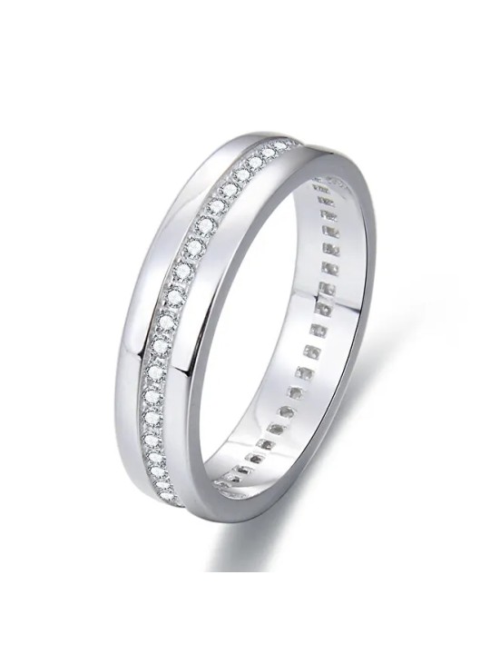 Benet Anello in argento con zirconi AGG330 - Diametro: 52 mm donna