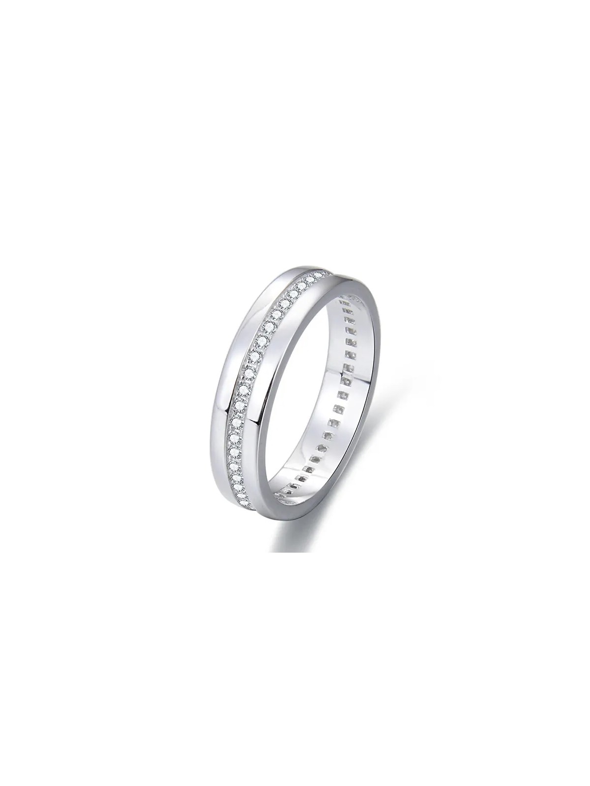 Benet Anello in argento con zirconi AGG330 - Diametro: 52 mm donna