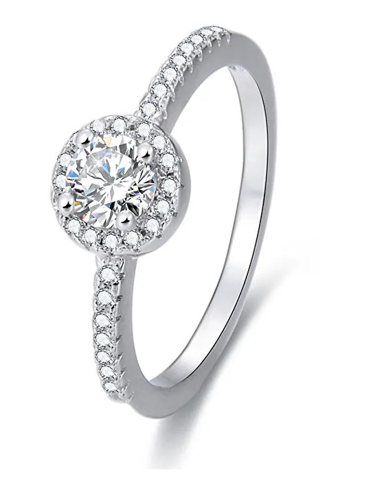 Benet Anello in argento con cristilla AGG194 - Diametro: 60 mm donna