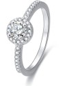 Benet Anello in argento con cristilla AGG194 - Diametro: 60 mm donna