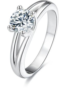 Benet Anello in argento con cristilla AGG198 - Diametro: 54 mm donna