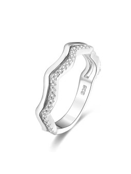 Benet Anello in argento con zirconi AGG328 - Diametro: 56 mm donna