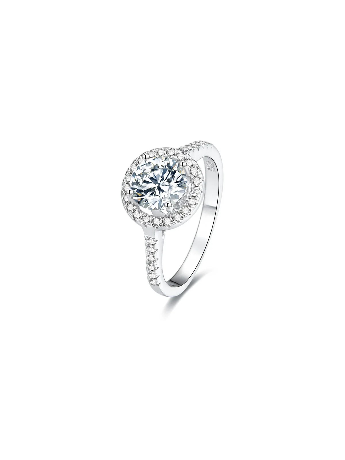 Benet Anello in argento con cristilla AGG193 - Diametro: 50 mm donna