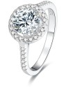 Benet Anello in argento con cristilla AGG193 - Diametro: 50 mm donna