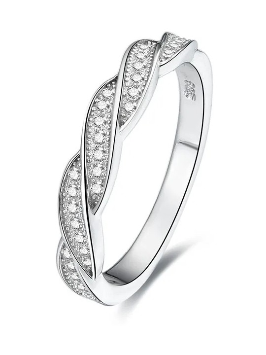 Benet Anello in argento con cristilla AGG184 - Diametro: 58 mm donna