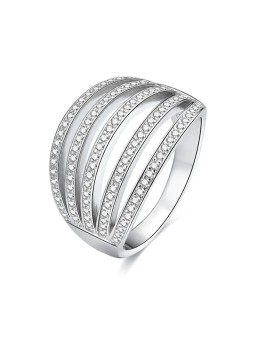 Benet Anello in argento con zirconi AGG338 - Diametro: 62 mm donna