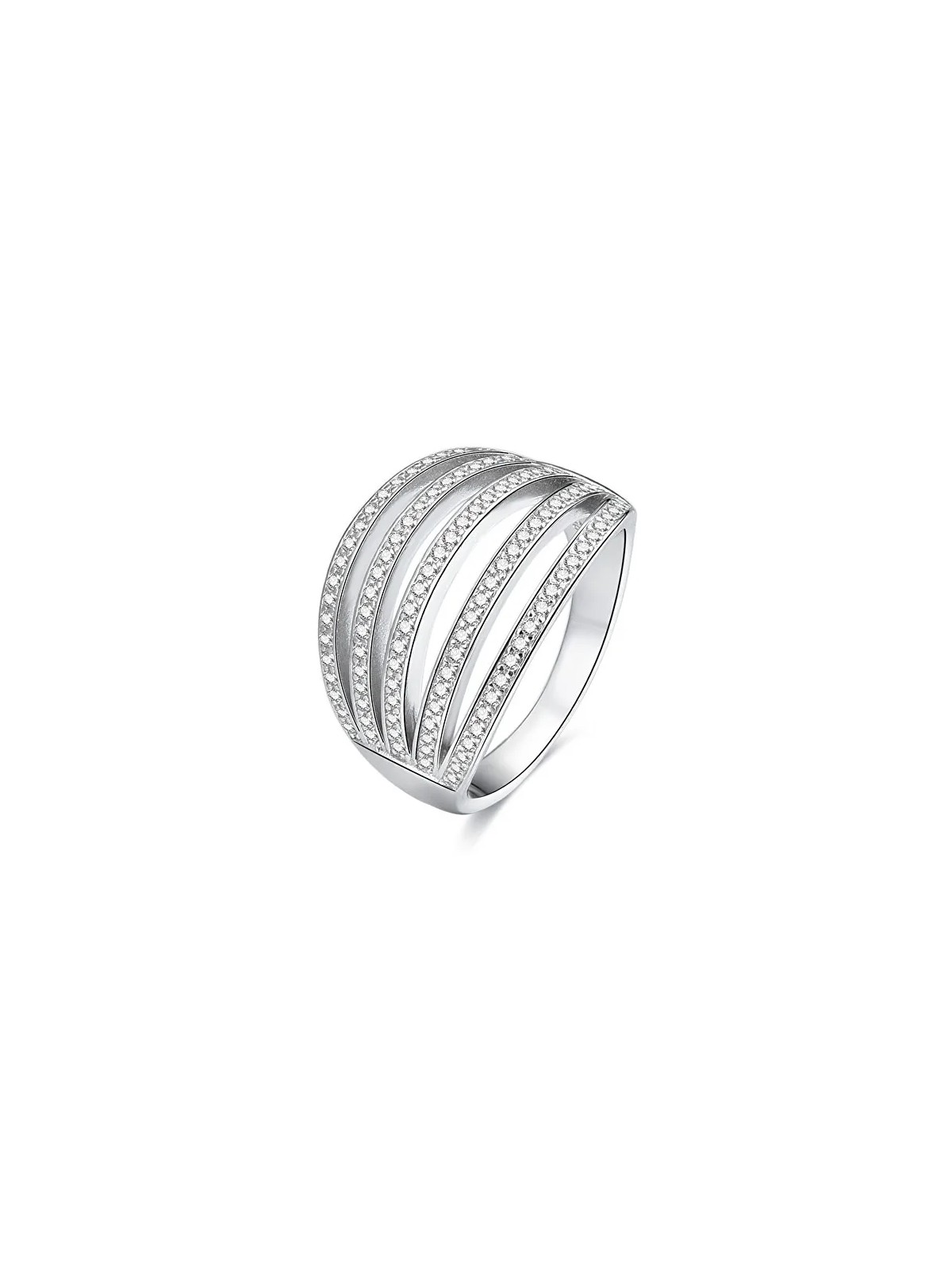 Benet Anello in argento con zirconi AGG338 - Diametro: 62 mm donna