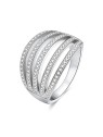 Benet Anello in argento con zirconi AGG338 - Diametro: 62 mm donna