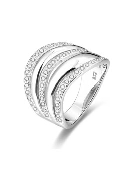 Benet Anello in argento con zirconi AGG329 - Diametro: 56 mm donna