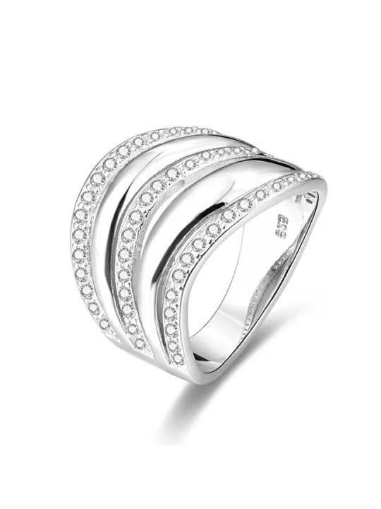 Benet Anello in argento con zirconi AGG329 - Diametro: 56 mm donna