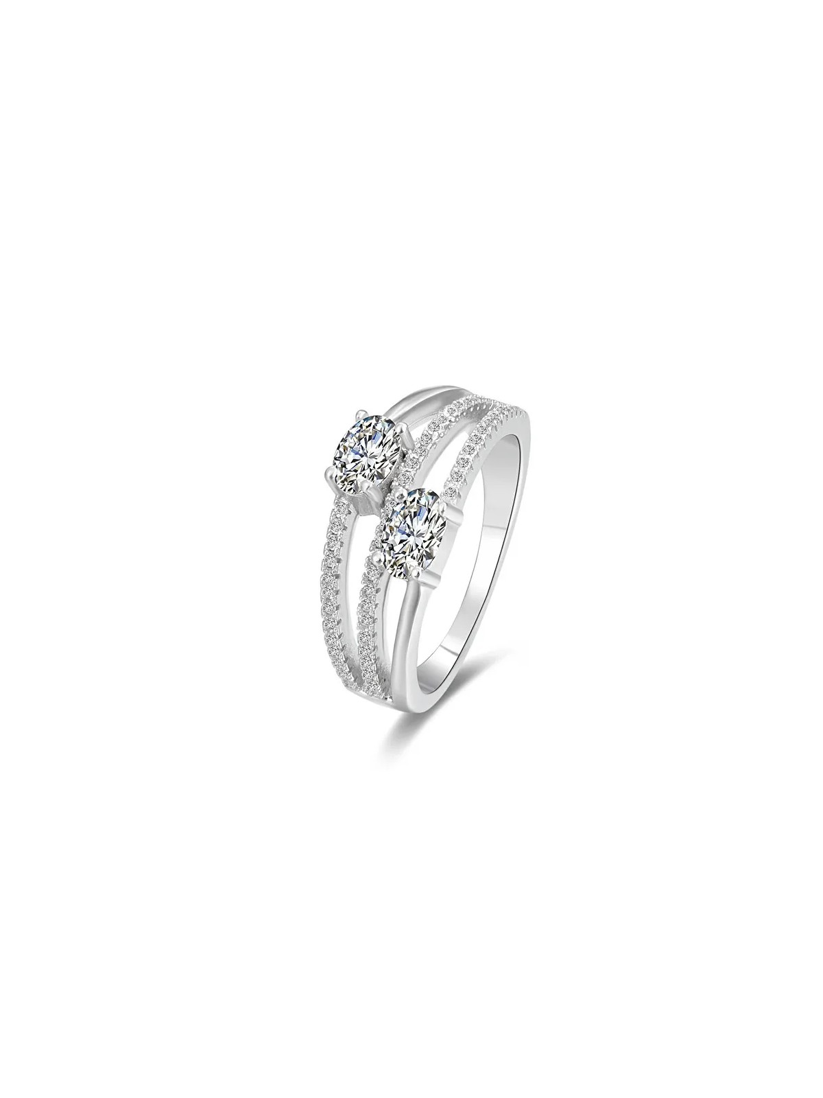 Benet Anello in argento con zirconi AGG332 - Diametro: 58 mm donna