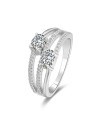 Benet Anello in argento con zirconi AGG332 - Diametro: 58 mm donna