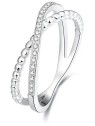 Beneto Doppio anello in argento AGG145 - Diametro: 50 mm donna