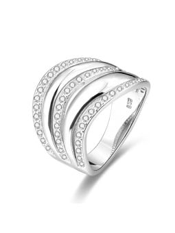 Benet Anello in argento con zirconi AGG329 - Diametro: 62 mm donna