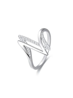 Benet Anello in argento con zirconi AGG143 - Diametro: 50 mm donna