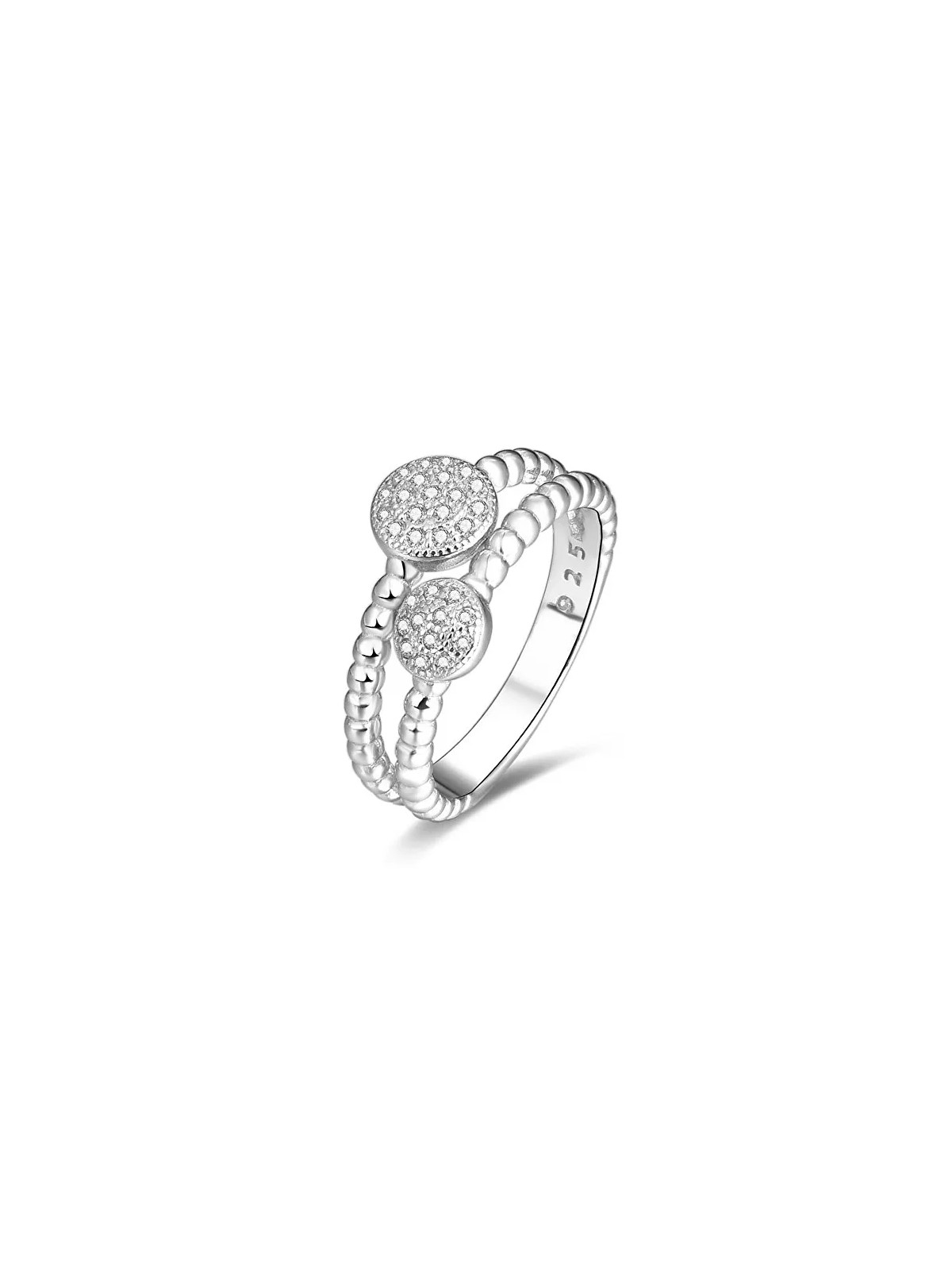 Benet Anello in argento con zirconi AGG335 - Diametro: 50 mm donna