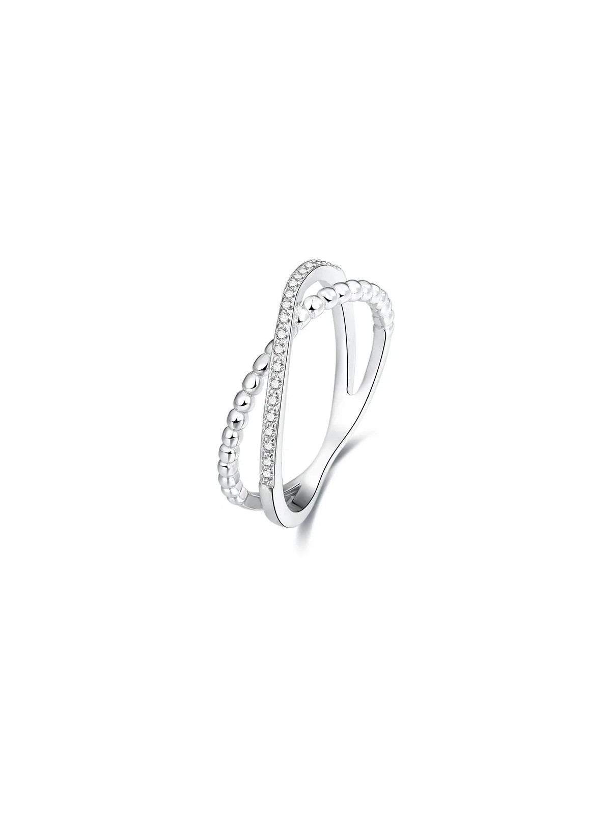 Beneto Doppio anello in argento AGG145 - Diametro: 58 mm donna